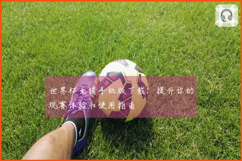 世界杯竞猜手机版下载：提升你的观赛体验和使用指南